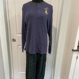 Vtg Disney Tigger Thermal Pajama Shirt & Pant set